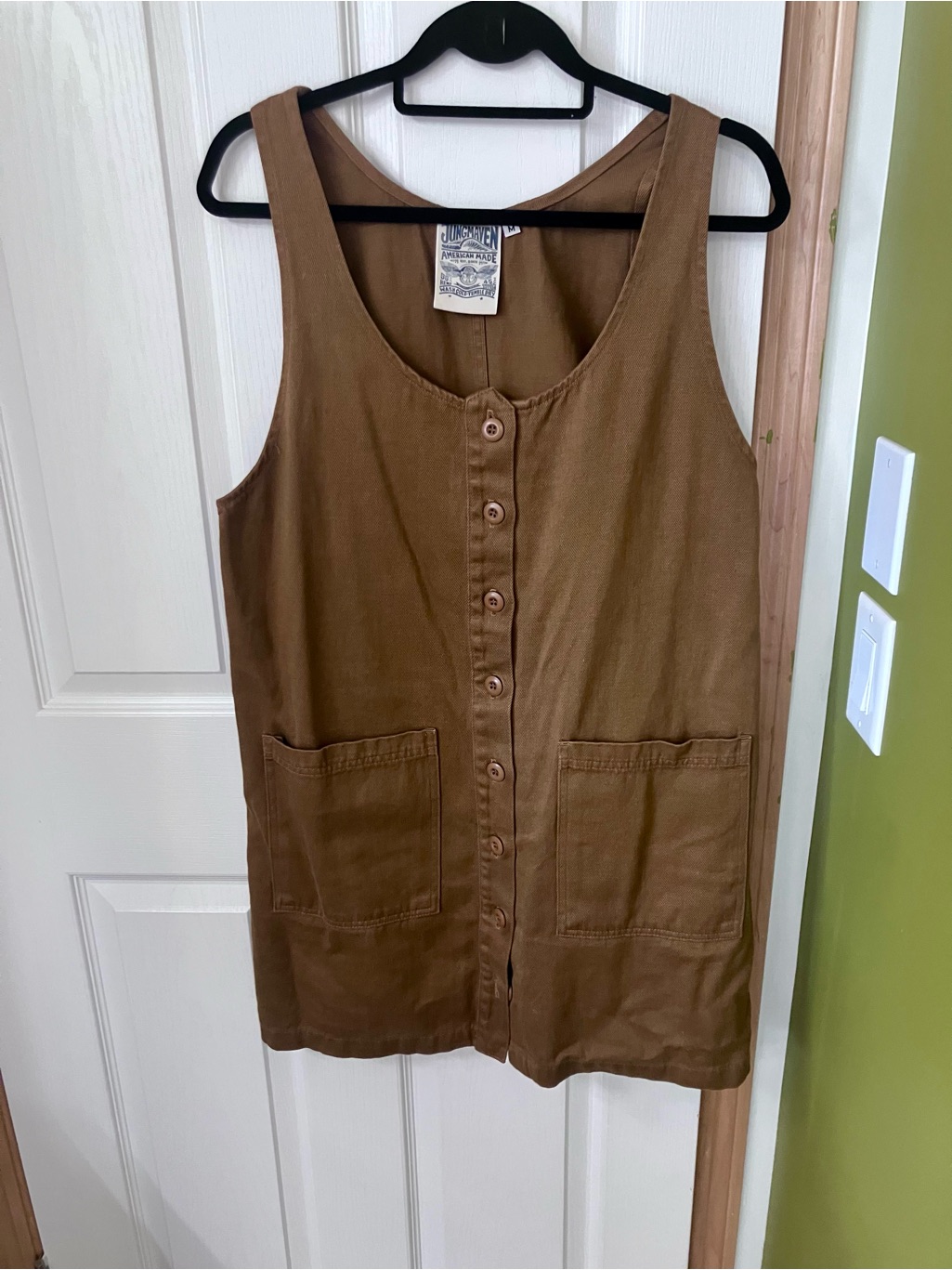 Jungmaven Button-Front Jumper Dress